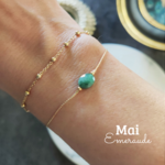 bracelet pierre de naissance mai émeraude