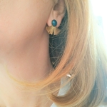 Boucles doreilles ginkgo apatite