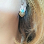 Boucles doreilles coquillage Amazonite