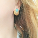 Boucles doreilles coquillage Amazonite