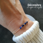 bracelet pierre de naissance décembre lapis lazuli