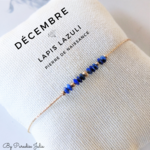 bracelet pierre de naissance du mois de décembre lapis lazuli