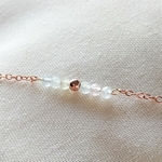 bracelet pierre morganite en or rose gold filled