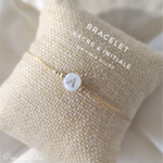Bracelet Initiale  en nacre & gold filled