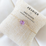 Bracelet pierre de naissance février Améthyste