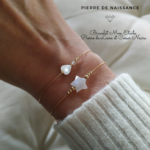 Bracelet Mon Etoile Pierre de Lune et Coeur Nacre (1)