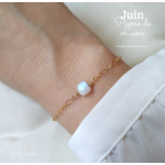 Bracelet pierre de lune naturelle gold filled