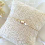 Bracelet Coeur et Pierre de Naissance or gold filled