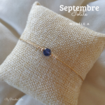Bracelet pierre de naissance septembre iolite saphir deau