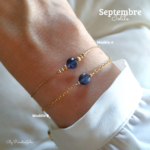 Bracelet pierre de naissance septembre Saphir