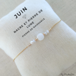Bracelet pierre de naisssance  juin nacre