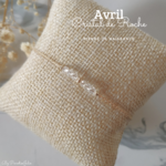 Bracelet pierre de naissance davril Cristal de roche gold filled