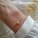 Bracelet pierre de naissance de novembre citrine