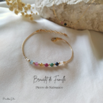 Bracelet pierre de naissance-de famille- personnalisé-or gold filled