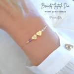 Bracelet pierre de naissance et initiale