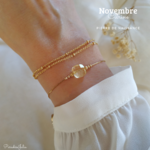 bracelet pierre de naissance novembre citrine
