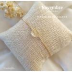 Bracelet pierre de naissance-novembre-citrine idée cadeau