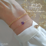 bracelet pierre de naissance février pierre améthyste