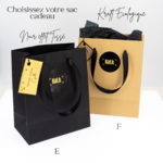 Choisissez votre sac cadeau Noir effet Tissé