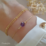 bracelet pierre de naissance-février-améthyste