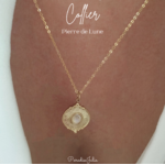 Collier Pierre de naissance-juin-Pierre de Lune-gold filled or
