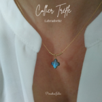 Collier Tréfle-Labradorite-pierre naturelle