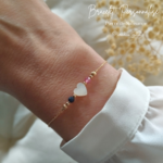 Bracelet Personnalisé-Pierre de Naissance-Or gold filled