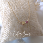 Collier Coeur- Pierre de Naissance-cadeau saint valentin pour femme
