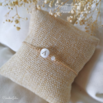Bracelet Pierre de Naissance et initial nacre