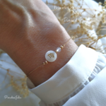 Bracelet Signe Astrologique Nacre & Pierre de Naissance-gold filled