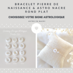Bracelet Pierre de Naissance et signe Astrologique  coeur en nacre-
