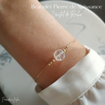 Bracelet Pierre de Naissance du mois d'Avril-Cristal de Roche (2)