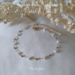 Bracelet chaine perlée Pierre Naturelle-petite perle