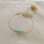 Bracelet Pierre de Naissance Mai Emeraude or gold filled (2)
