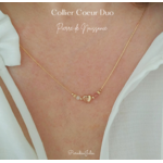 Collier Pierre de Naissance-Coeur Duo
