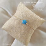 Bracelet Pierre de Naissance Décembre-Etoile Turquoise Naturelle