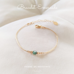 Bracelet Pierre de Naissance-Mai-Emeraude