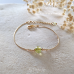 Pierre de Naissance-Aout-Péridot-pierre Naturelle en or gold filled