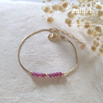 Bracelet Pierre de Naissance de Juillet-Rubis naturelle-Cadeau pour elle