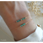 Bracelet Pierre de Naissance-Mai Emeraude-or gold filled