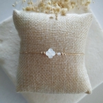 Bracelet Pierre de Naissance-Tréfle Nacre-or Gold filled-ParadiseJulia