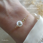 Bracelet Signe Astrologique Nacre-Pierre de Naissance-or gold filled
