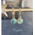 boucles d'oreilles pierre naturelle Turquoise