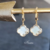 boucles d'oreilles trèfle Nacre