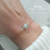 bracelet pierre de naissance mars aigue marine en or gold fillede en or gold filled