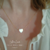Collier Coeur en Nacre et or Gold Filled.Cadeau bijoux pour femme .ParadiseJulia