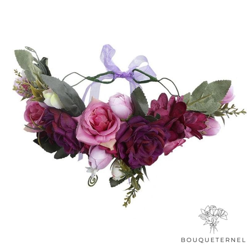 Couronne Fleurs Femme | Fleurs Artificielles Mariage | Couronne de Fleurs | Bouqueternel