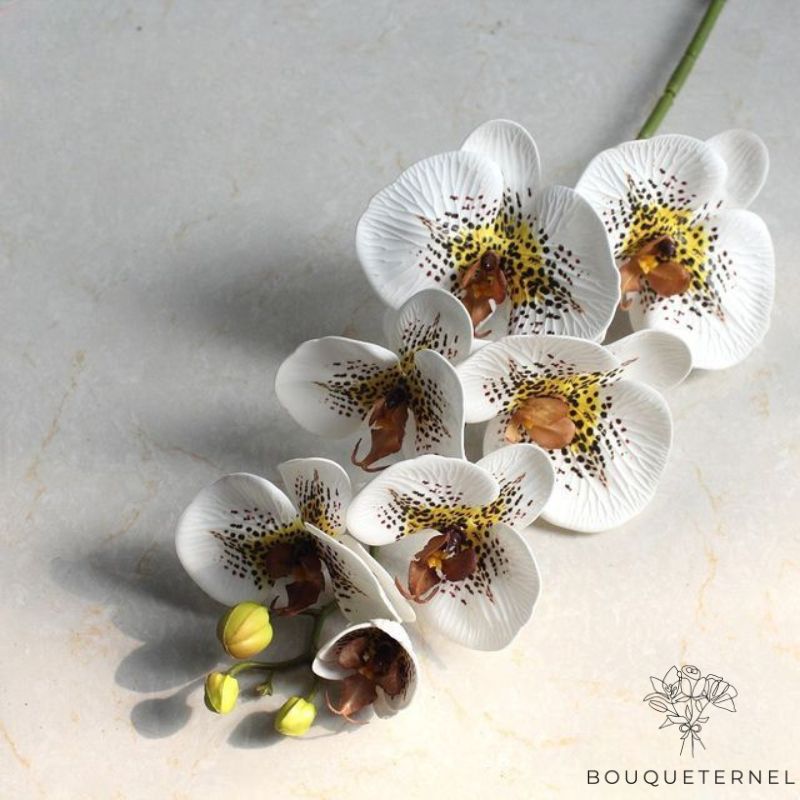 Fleur d\'Orchidée Artificielle Blanche
