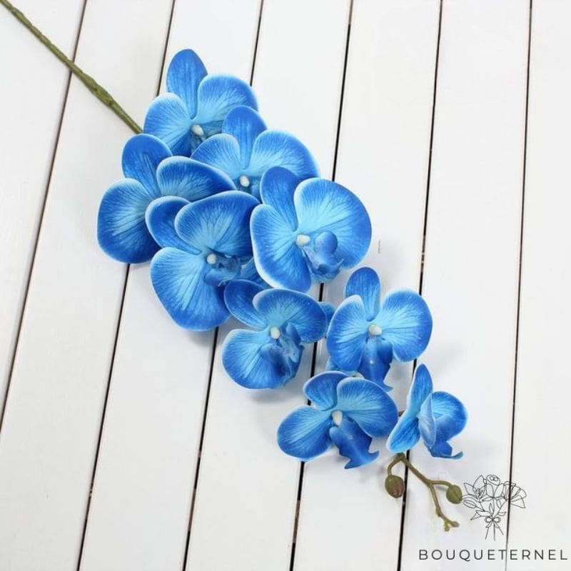 Orchidée Artificielle Bleue | Bouquet Artificiel | Orchidées Artificielles | Bouqueternel