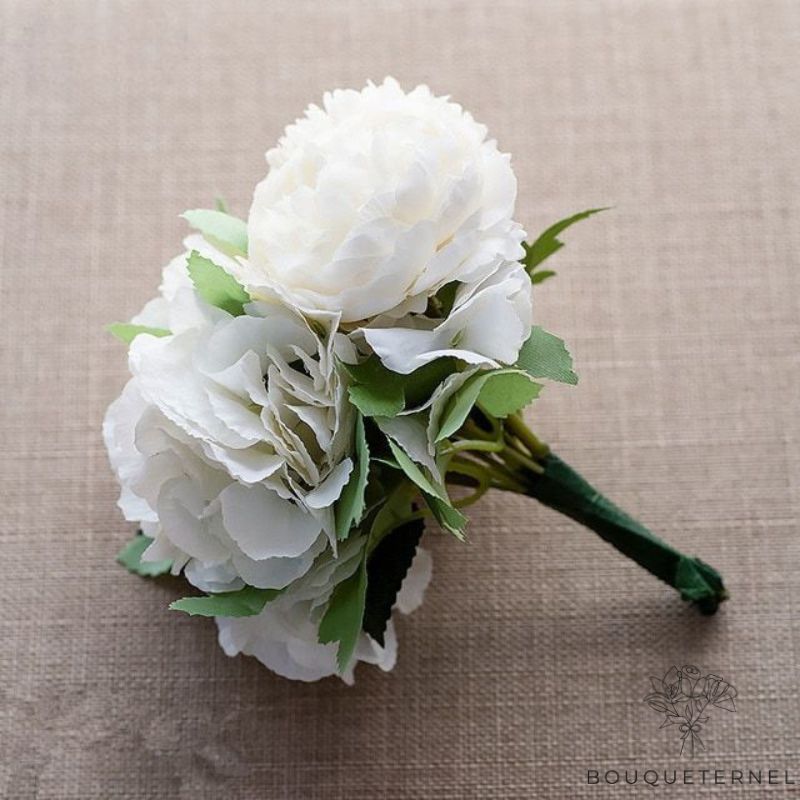 Faux Hortensia Blanc | Fleur Artificielle | Hortensia Artificiel | Bouqueternel